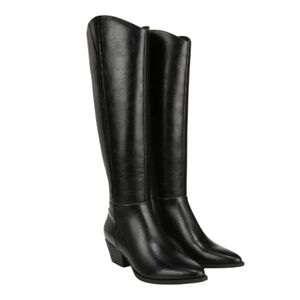 Life Stride Velocity 2.0 Black Over Knee Riding Boots Wide Calf Vegan Leather 10